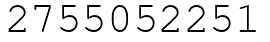 Число 2755052251.