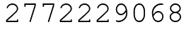 Число 2772229068.