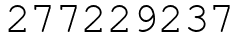 Число 277229237.