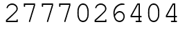 Число 2777026404.
