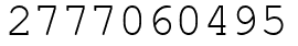 Число 2777060495.