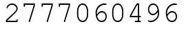 Число 2777060496.