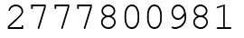 Число 2777800981.