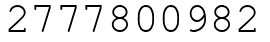Число 2777800982.