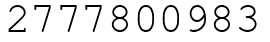 Число 2777800983.