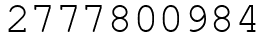 Число 2777800984.