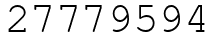 Число 27779594.