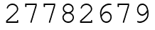 Число 27782679.