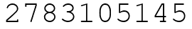 Число 2783105145.