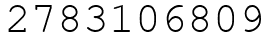 Число 2783106809.