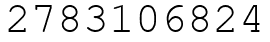 Число 2783106824.