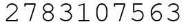Число 2783107563.