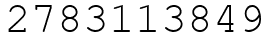 Число 2783113849.