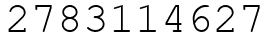 Число 2783114627.