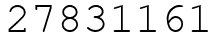 Число 27831161.