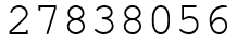 Число 27838056.