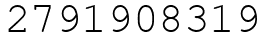 Число 2791908319.