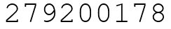 Число 279200178.