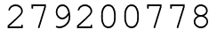 Число 279200778.