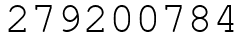 Число 279200784.