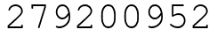 Число 279200952.