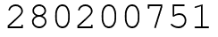 Число 280200751.