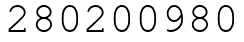 Число 280200980.