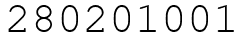 Число 280201001.