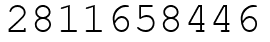 Число 2811658446.