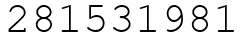 Число 281531981.