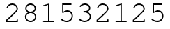 Число 281532125.