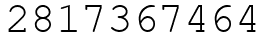 Число 2817367464.