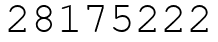 Число 28175222.