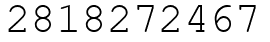 Число 2818272467.
