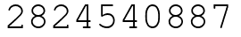 Число 2824540887.