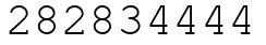 Число 282834444.