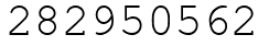Число 282950562.