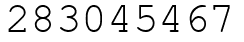 Число 283045467.