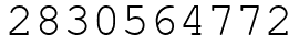 Число 2830564772.