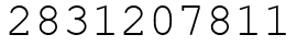 Число 2831207811.