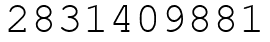 Число 2831409881.