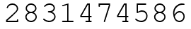Число 2831474586.