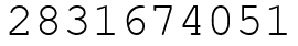 Число 2831674051.
