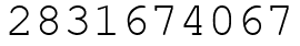 Число 2831674067.