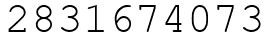 Число 2831674073.