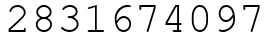 Число 2831674097.