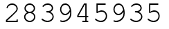 Число 283945935.