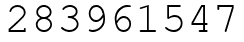 Число 283961547.