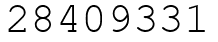 Число 28409331.