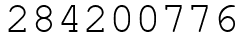Число 284200776.